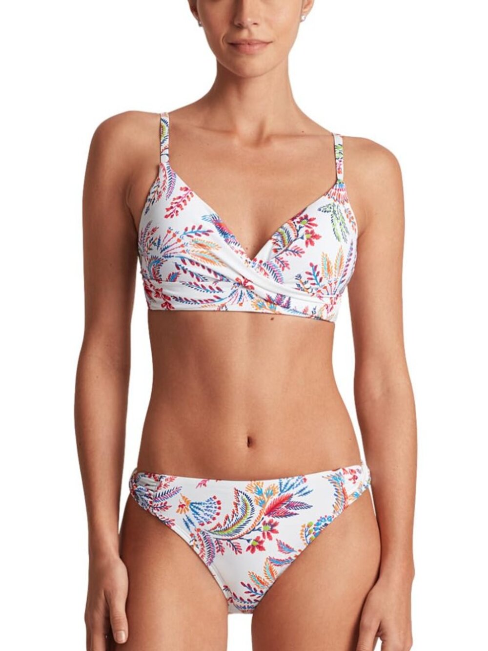 NWT Lauren Ralph Lauren Fleurette Twist Underwired Bikini Top & Bottom Set